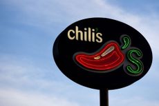 Signage for a Chili's restaurant, which is owned by Brinker International