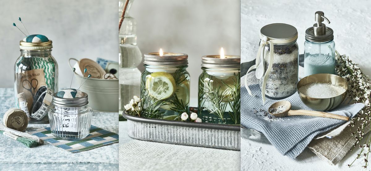 Jars for Kitchen or Bathroom Decor Jars and Containers Jars With Lids  Decorative Gifts Bathroom Jars Small Jars With Lids 