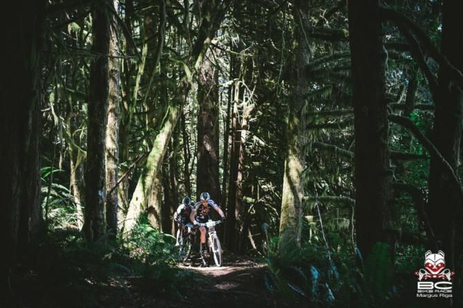 Racers during the BC Bike Race