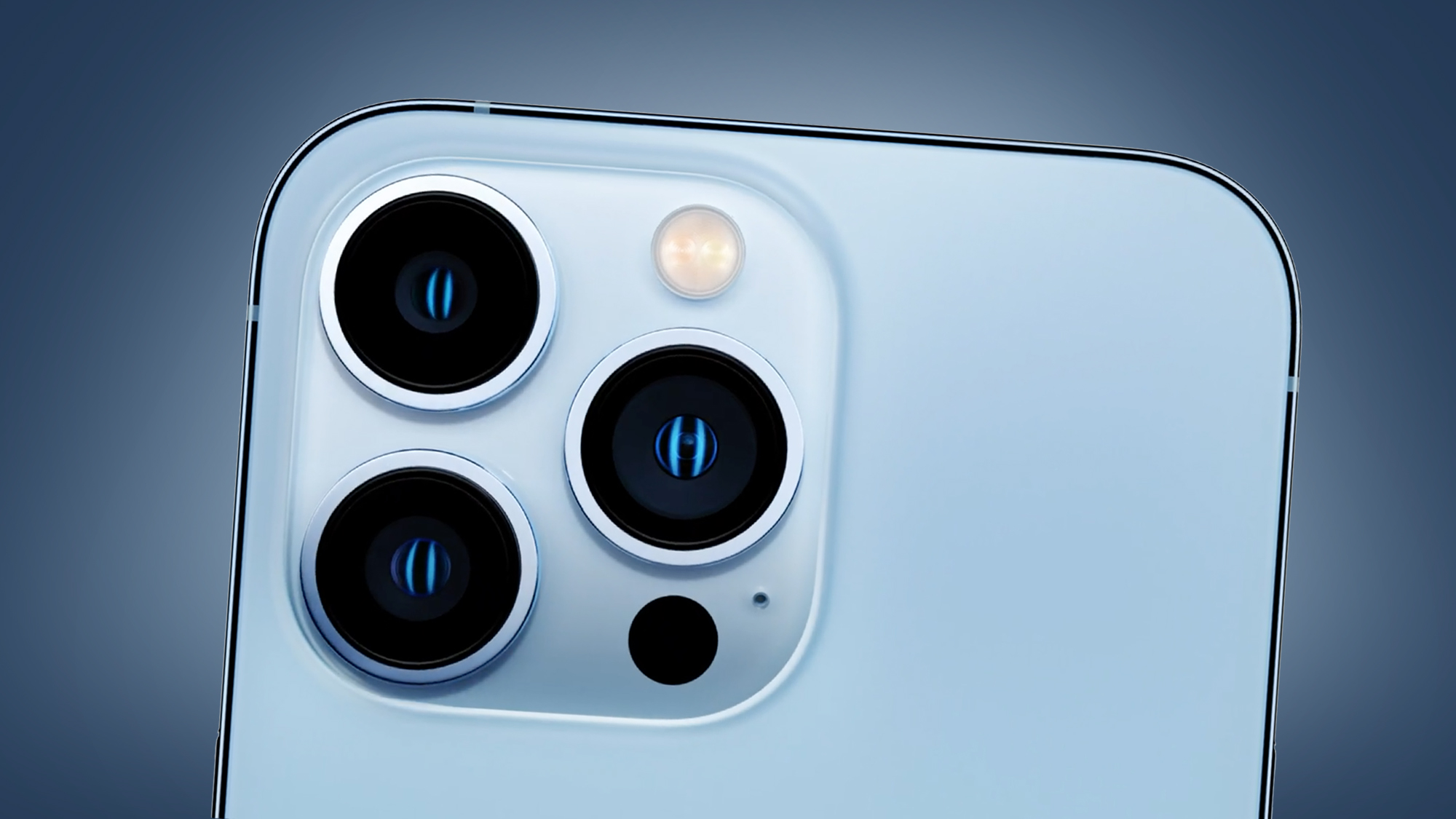 The rear cameras of the iPhone 13 Pro