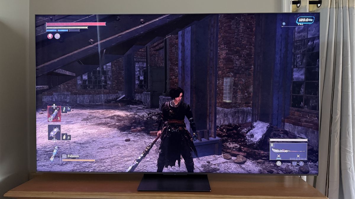 The Playstation 5's refresh rate on the TCL QM8L can reach up to 120 fps, though it is game dependent