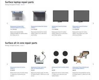 Microsoft Surface official replacement parts