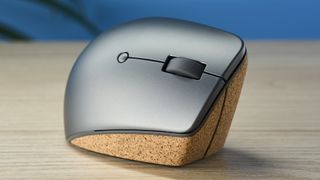 A Lenovo Go Wireless Vertical mouse