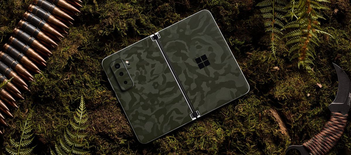 dbrand Green Camo Surface Duo 2 Skins
