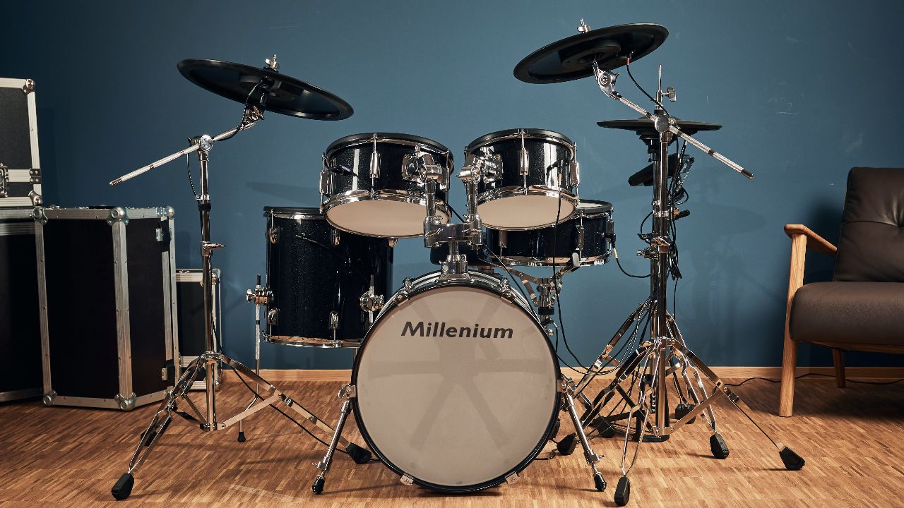 Millenium's new MPS750X Pro Mesh electronic drum set offers full