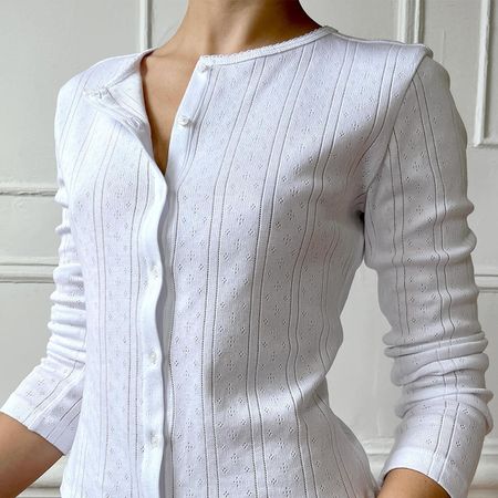 Pointelle cardigan