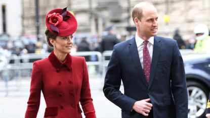 london, england march 11 catherine, duchess of cambridge and prince william, duke of cambridge attend the commonwealth day service at westminster abbey on march 11, 2019 in london, england photo by karwai tangwireimage