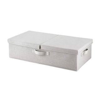 Grey Underbed Fabric Bin with Lid 