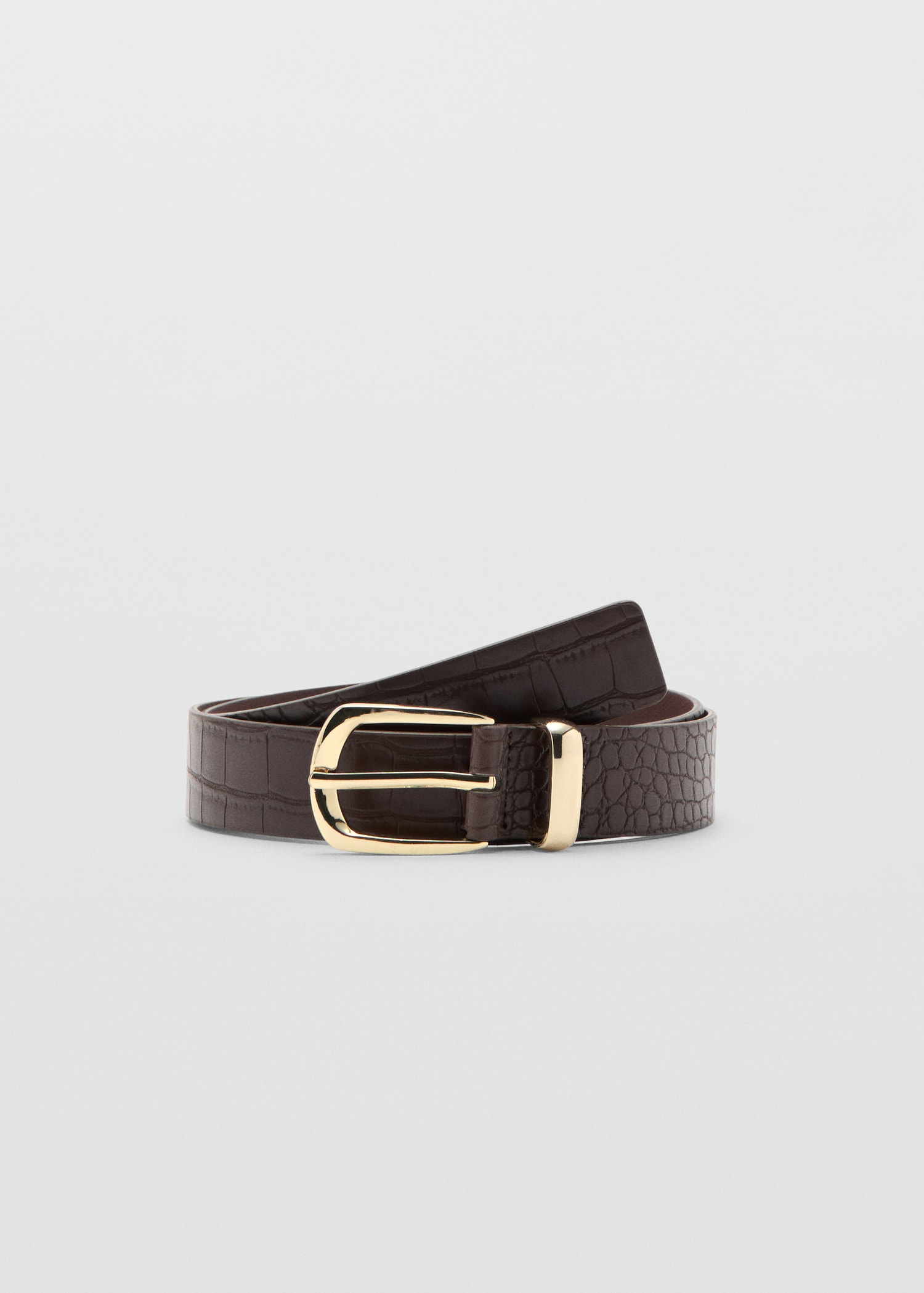 Croco Faux-Leather Belt - Women | Mango Usa