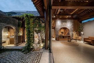 interiors and courtyard in renovated Beijing hutong