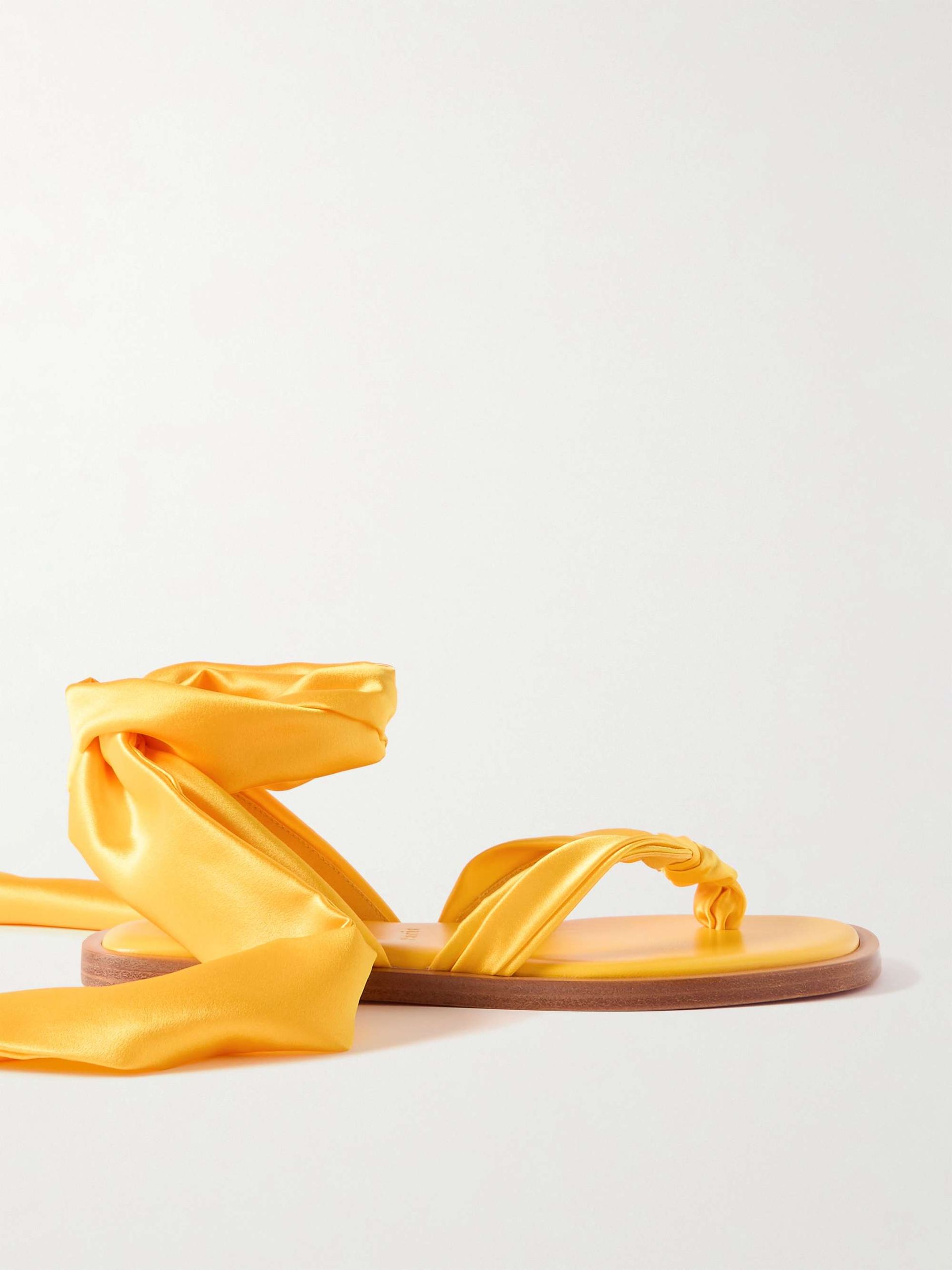 Nilo Du Desert Tie-Detailed Satin-Crepe Sandals