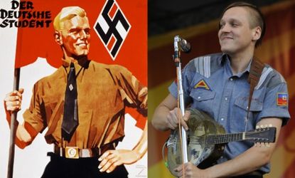 Win Butler of Arcade Fire sports a longer-on-top version of the coif once popular among Hitler's followers: The recent rise of this Nazi-esque hairdo is causing controversy.