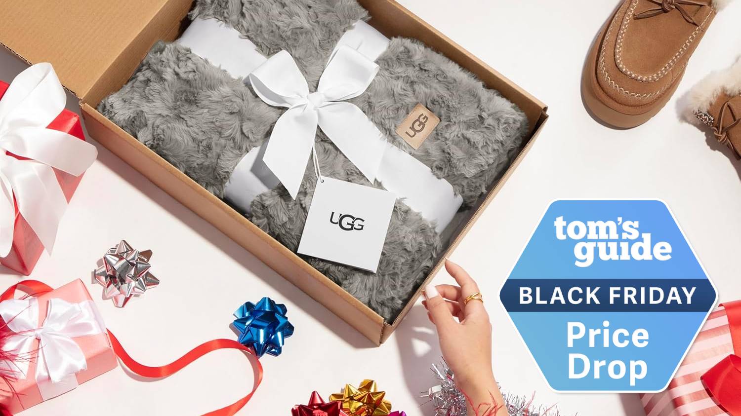 UGG Adalee Faux Fur Throw Blanket