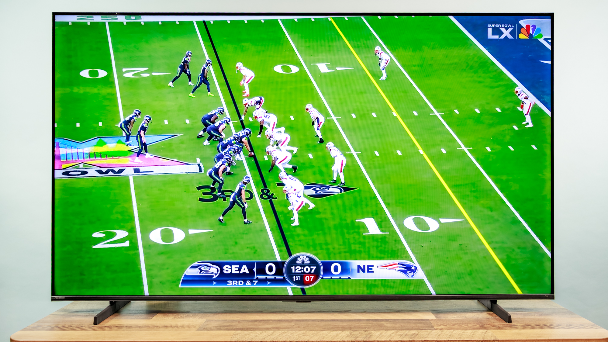 Hisense QD7 Mini LED TV on a table