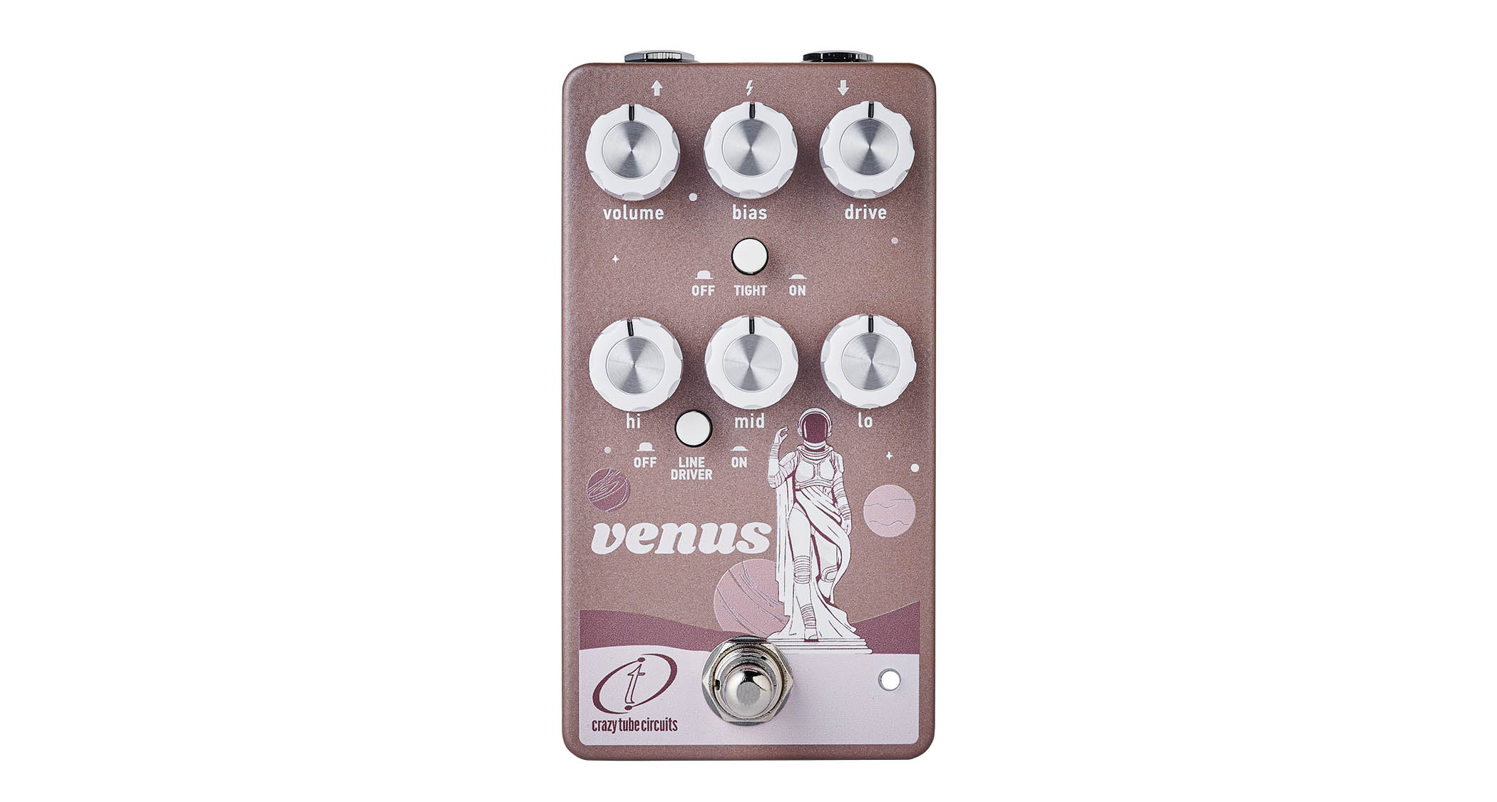 Crazy Tube Circuits Venus: this tube-driven overdrive is inspired by the K Butler/Chandler Tube Driver but has a number of clever, practical updates.