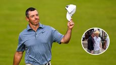 Rory McIlroy waves his hat