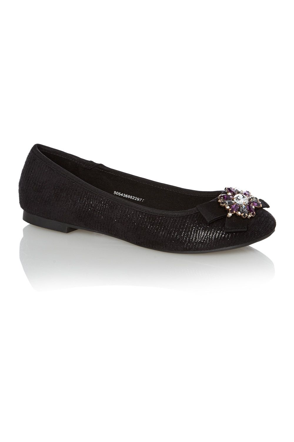 Embellished ballet flats, £16 