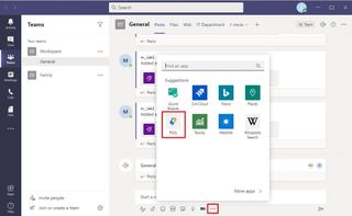 Polly poll extension for Microsoft Teams