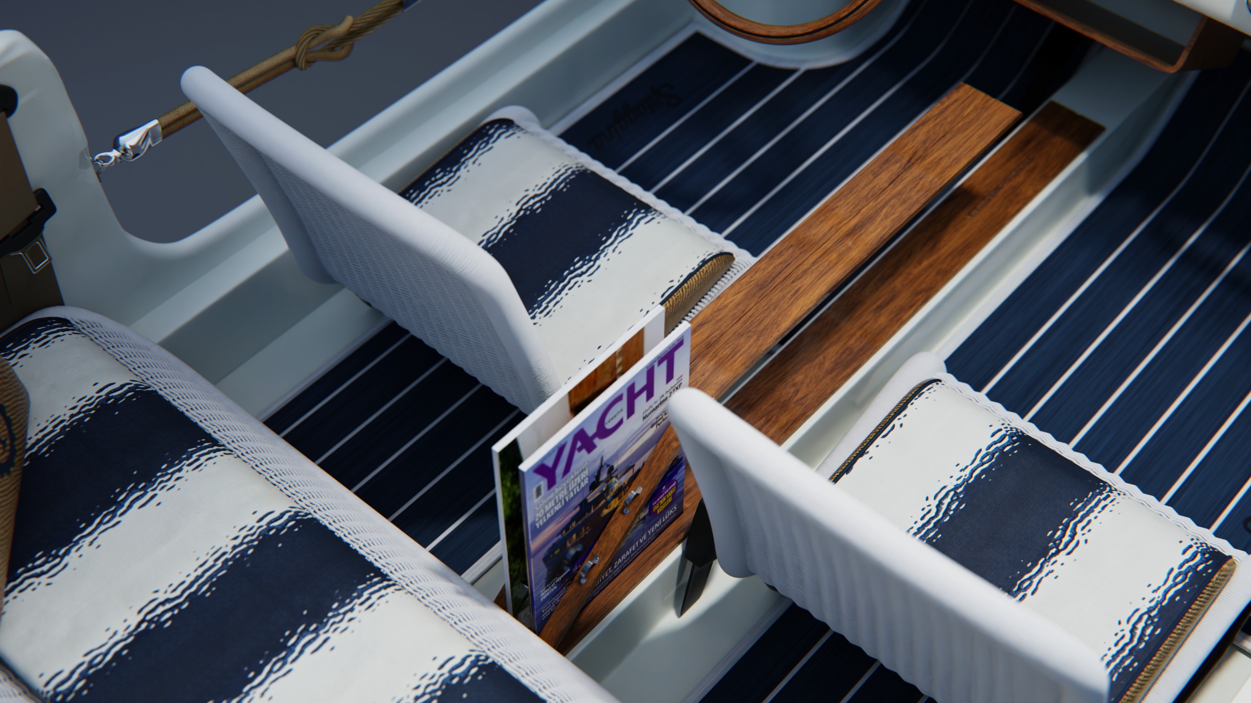 The speedboat style central 'Heritage Tunnel' doubles up as storage