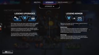 Apex Legends screenshot detailing new Legend Upgrade system
