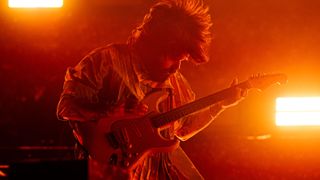 Simon Neil of Biffy Clyro, during the band's headline set at Reading Festival in the UK last weekend