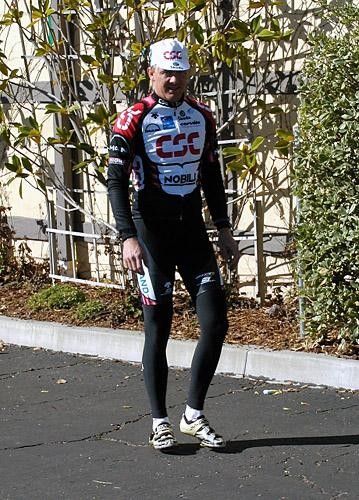Jacob Piil waits for his bike to get some attention