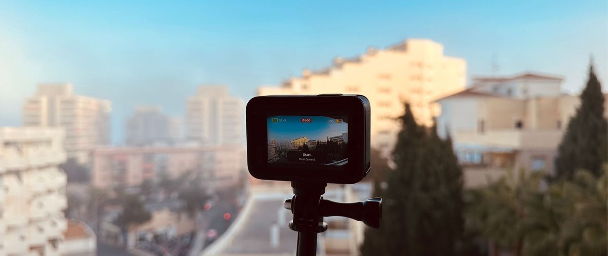 gopro hero12 black on a balcony