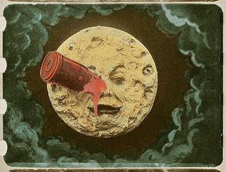 This is a still frame from the short film "A Trip to the Moon."