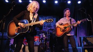 Lauderdale performs with Lucinda Williams at the 14th Annual Americana Music Festival & Conference, in Nashville, September 22, 2013.