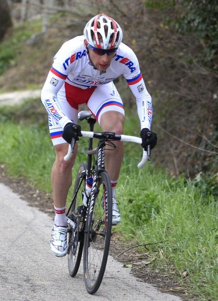 Pavel Brutt (Katusha) spent a lot of time alone off the front en route to winning the Volta Limburg Classic