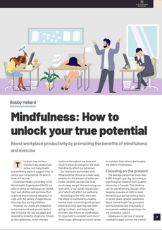 Cartoon business people at work with one holding up a 'help' sign - The Business Briefing from IT Pro