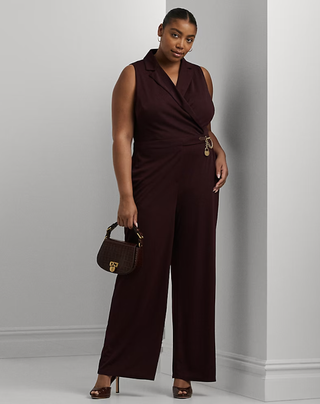 Chain-Trim Stretch Jersey Jumpsuit