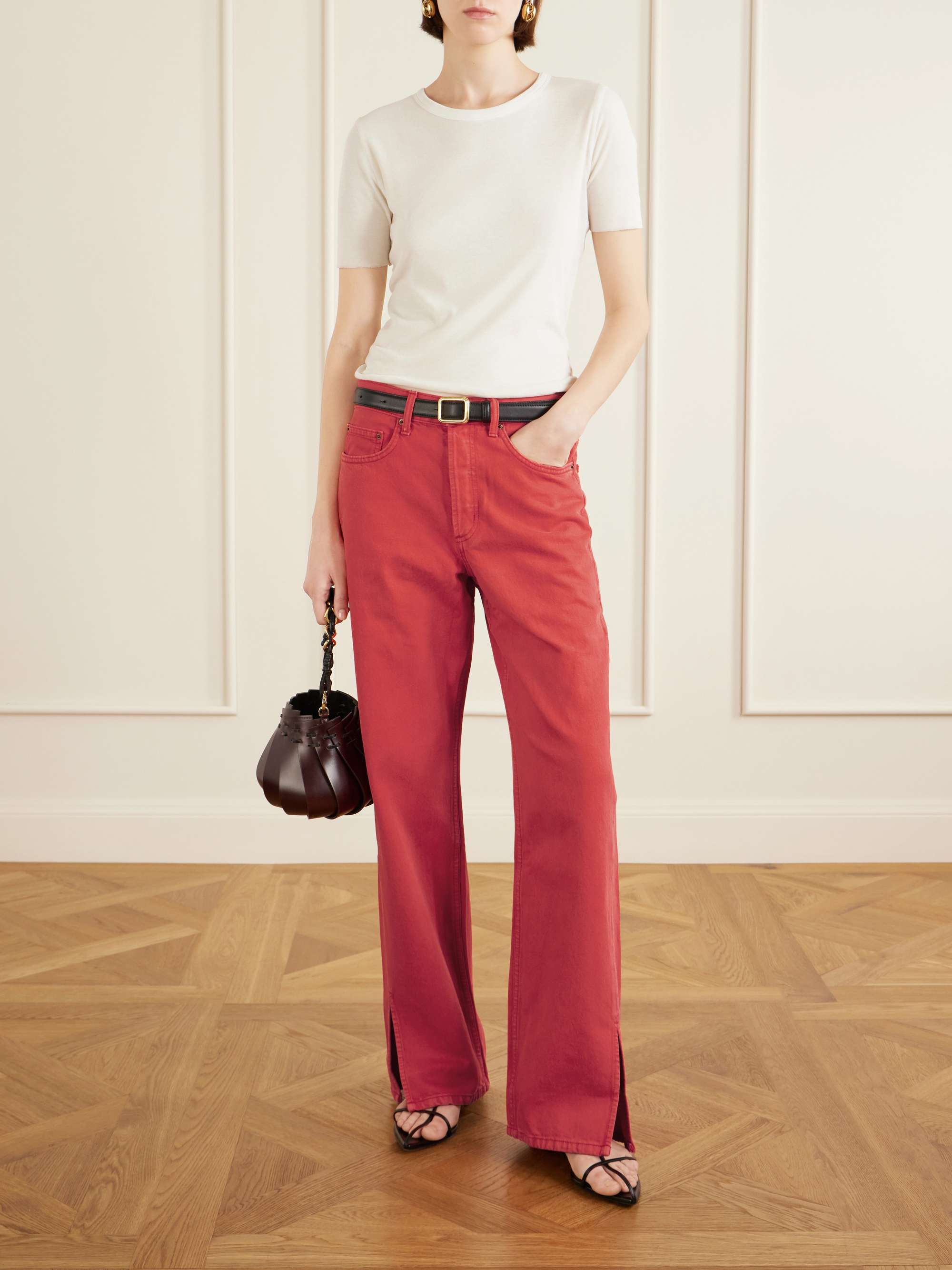 Charlot Mid-Rise Wide-Leg Jeans