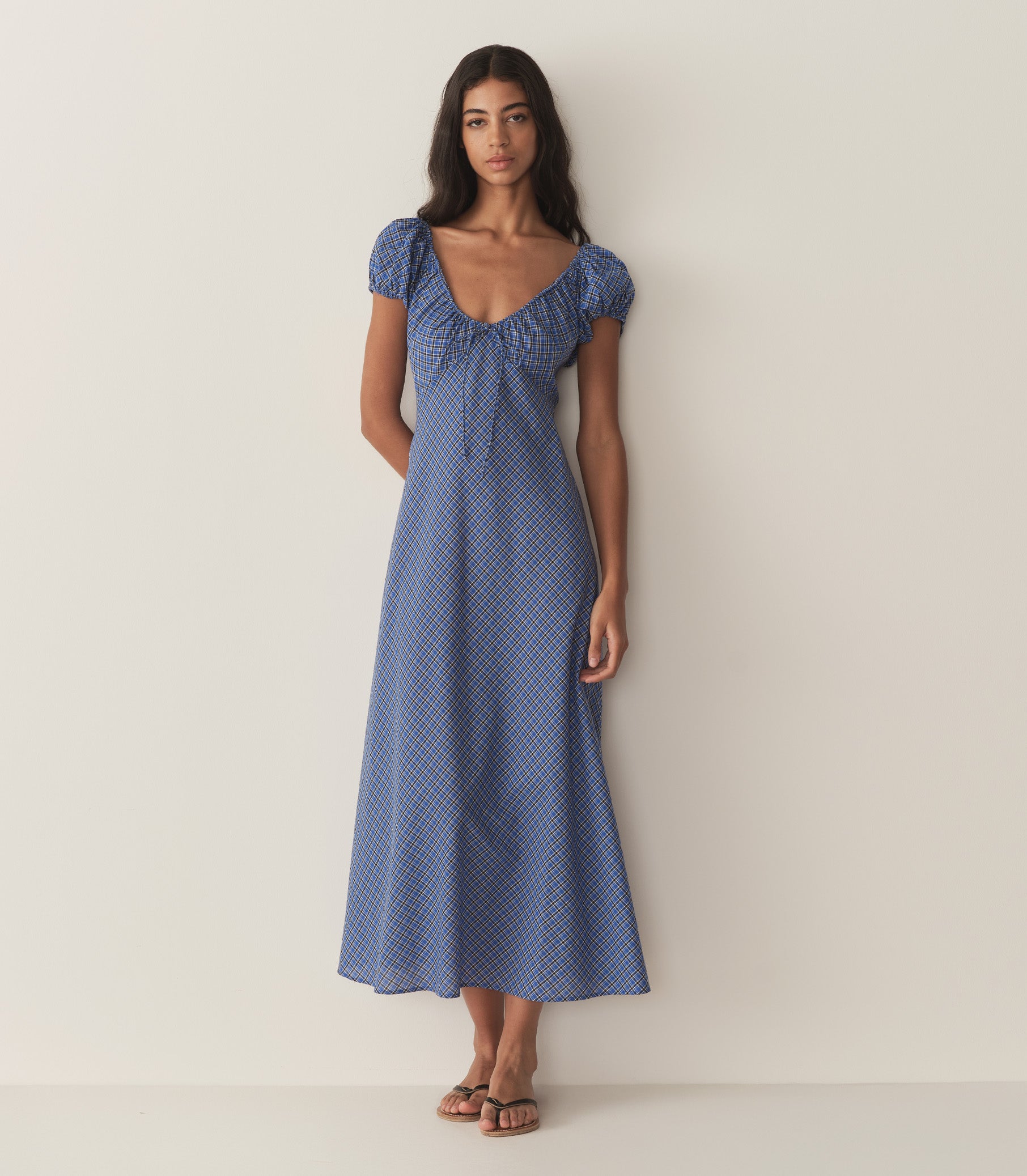 Sofia Dress -- Cassis Check