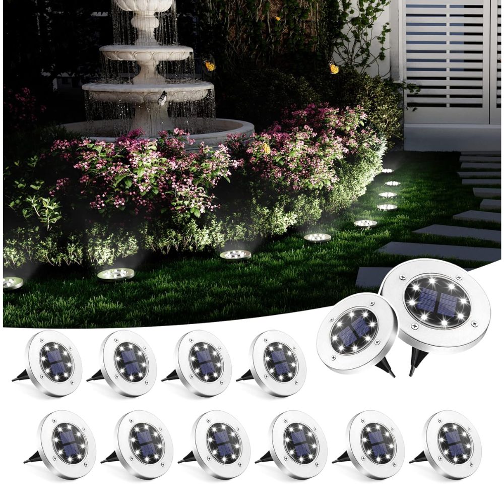 SOLPEX Solar Ground Lights, 12 Pack