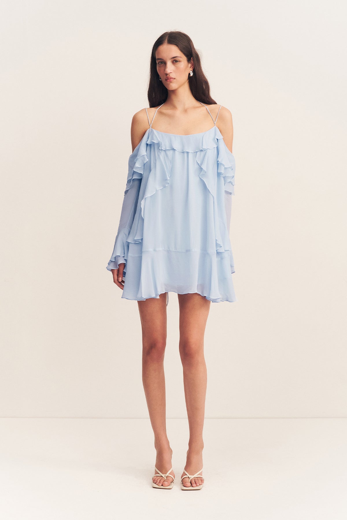 Emory Tiered Mini Dress - Arcadian Blue