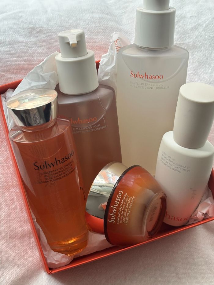 A picture of Sulwashoo skincare products