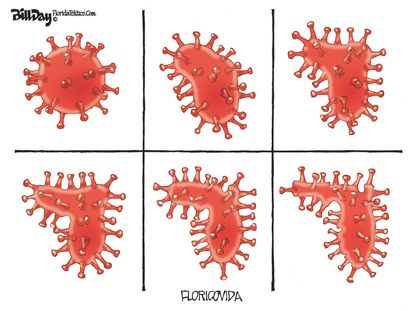 Editorial Cartoon U.S. Florida coronavirus surge