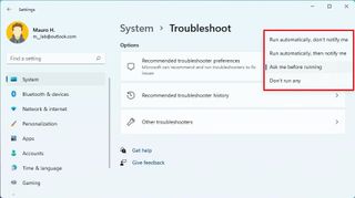 Recommended Troubleshooter Preference