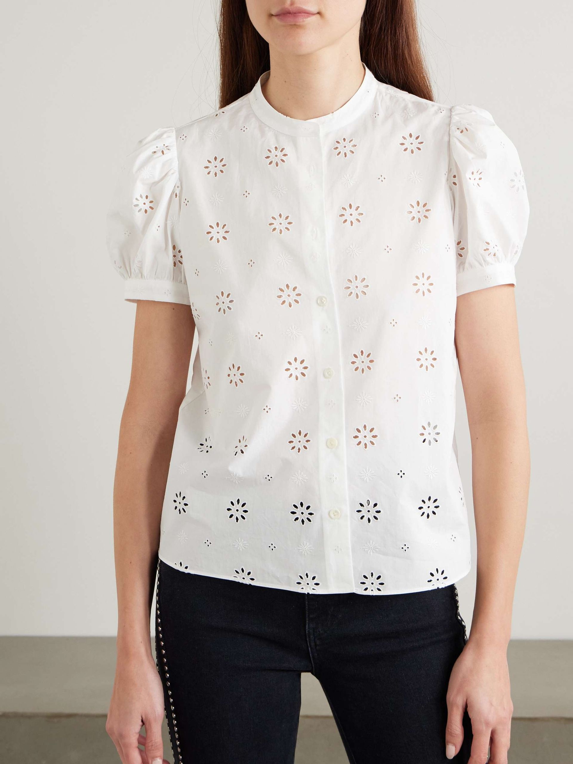 The Eyelet Broderie Anglaise Cotton Blouse