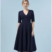 Myla Navy Midi Dress, $189.98 (£149) | The Pretty Dress Company&nbsp;