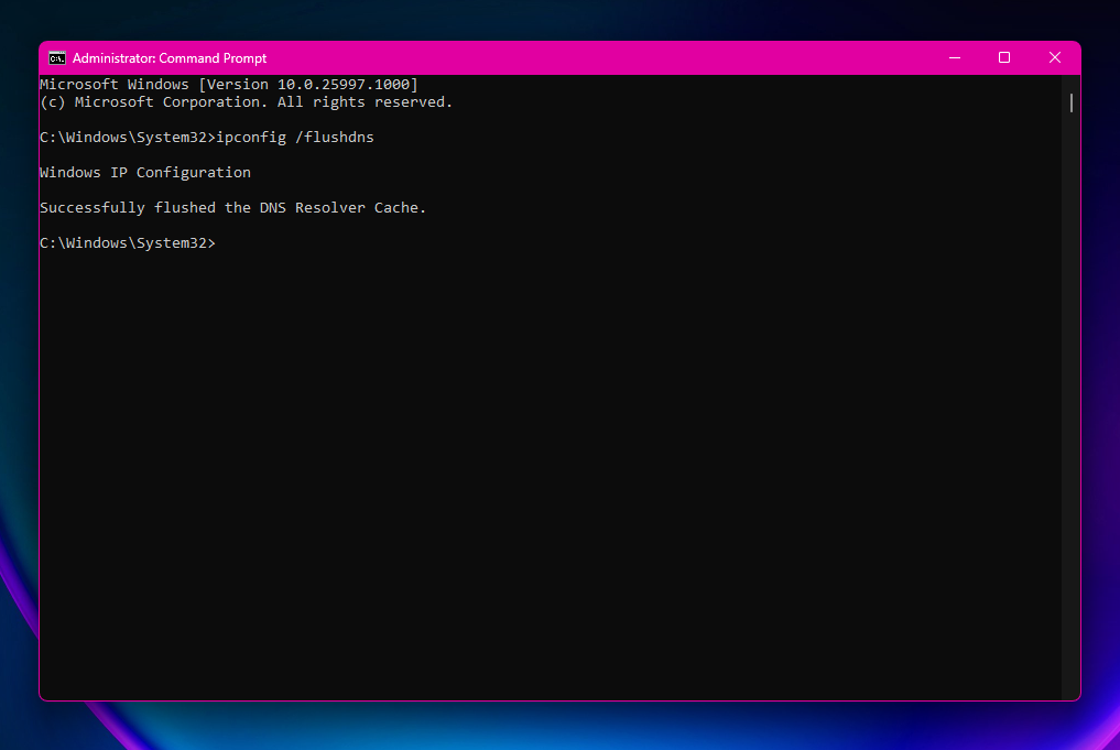 How to flush DNS cache in Windows