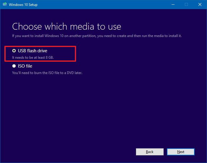 how to setup windows 10 from memory card