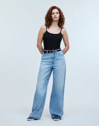 Curvy Superwide-Leg Jeans in Ahern Wash: Airy Denim Edition