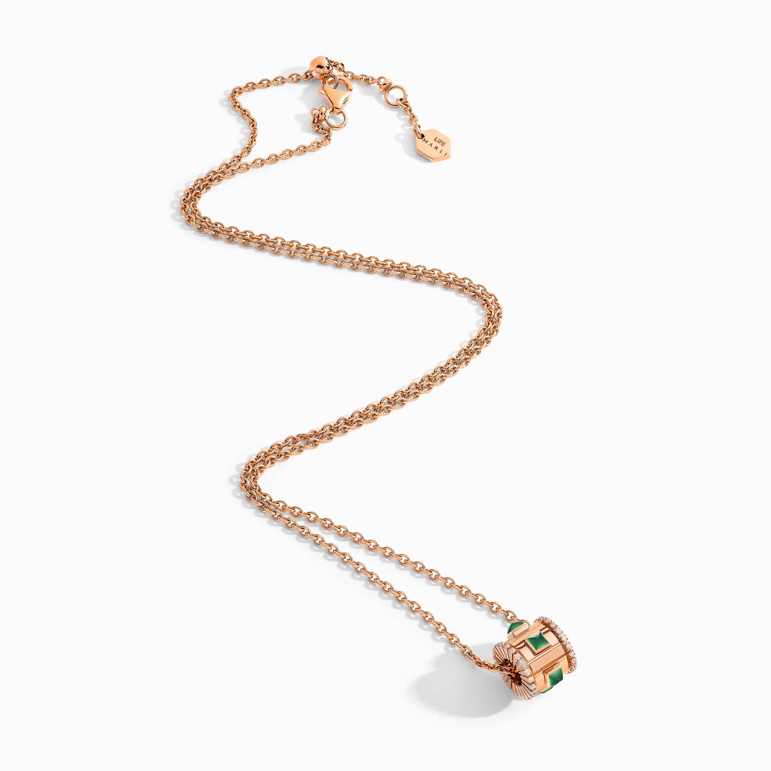 Life Diamond Spinning Pendant Necklace