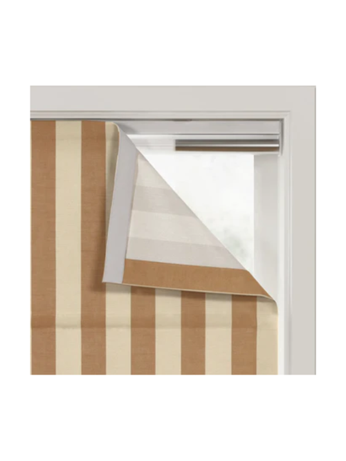 Print Linen Cotton Cordless Roman Shade in MM-S03 Cream