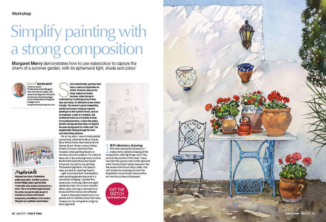 Learn how to capture light, shade and colour in watercolour