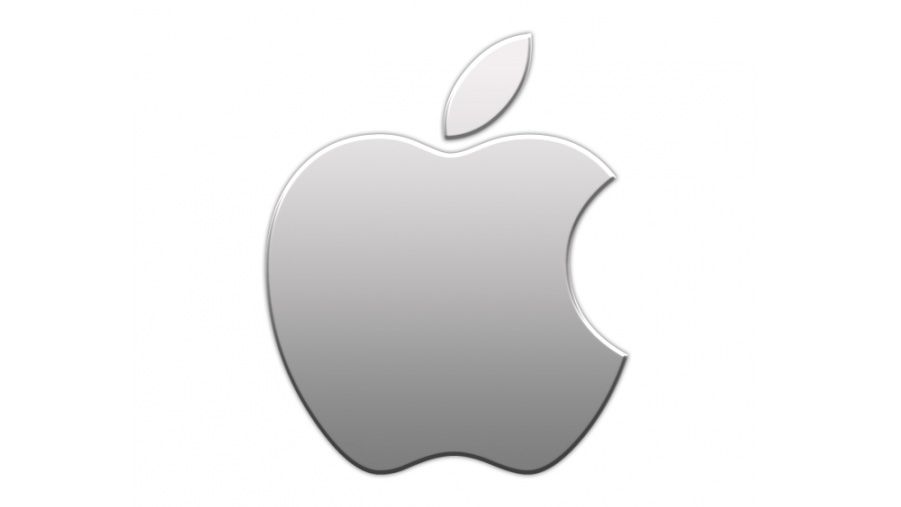 apple logo blue colour