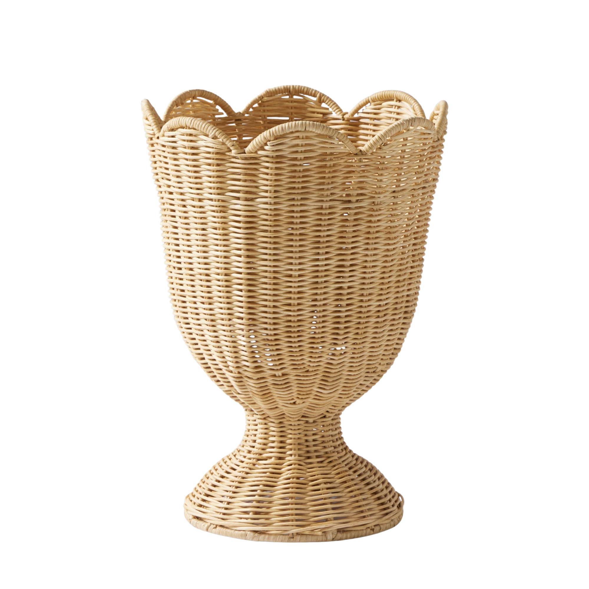 a rattan planter