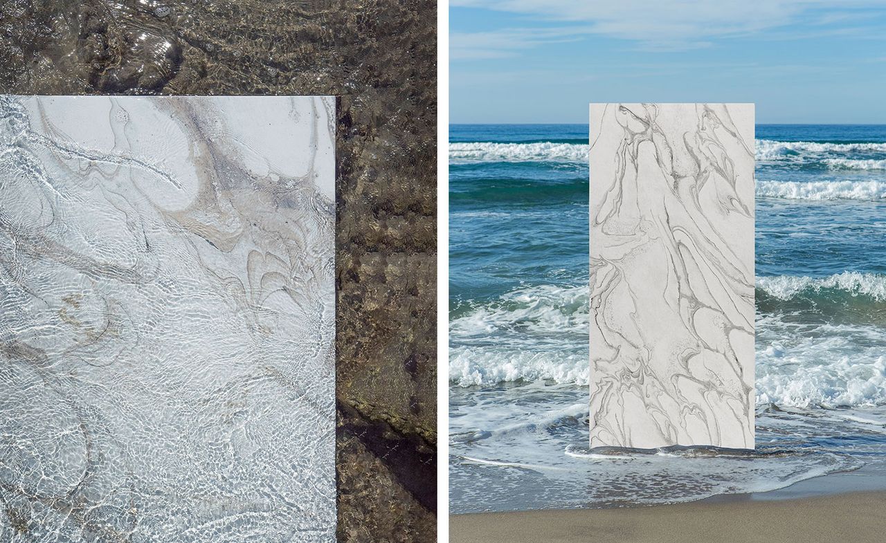 Marble on the beach